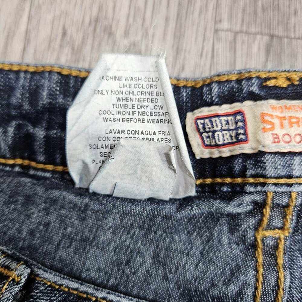Faded Glory High Rise Stretch‎ Bootcut Jeans Womens 18W Blue Med Wash Denim - Picture 7 of 12